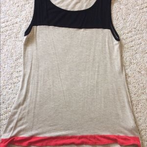 Color block soft stretchy tank top size S